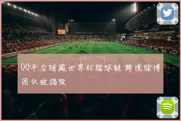 QQ平台暗藏世界杯赌球链 跨境赌博团伙被捣毁